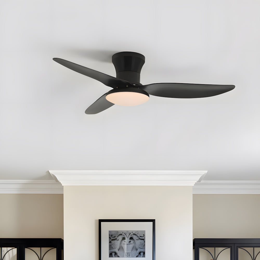 Ventilador de Techo Moderno Minimalista de Acrílico con Iluminación LED