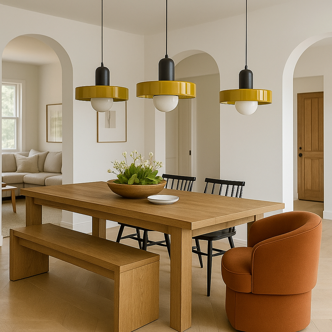 Hanging Ceiling Lamp with Three Glass Shades | G9 Socket