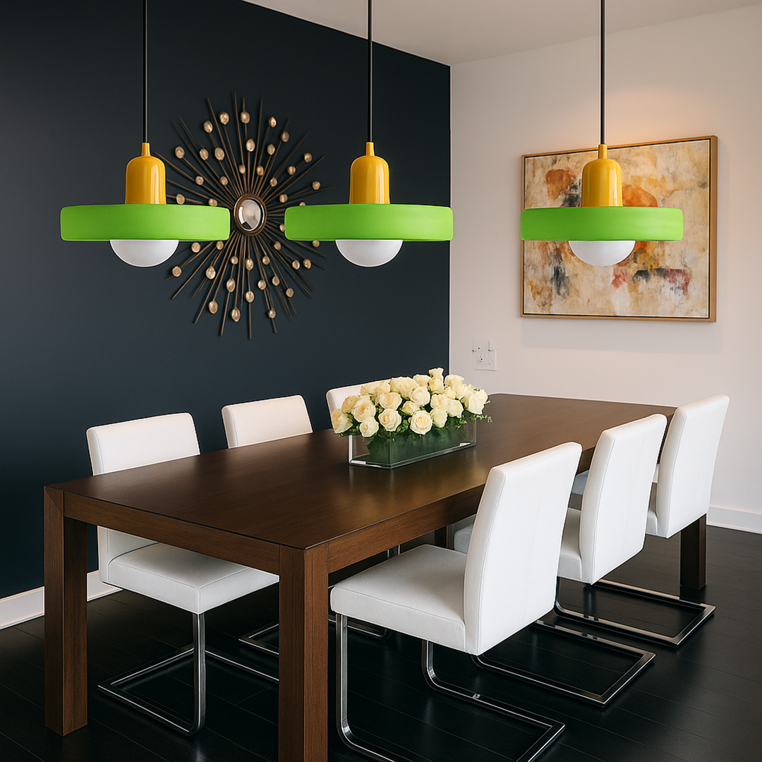 Hanging Ceiling Lamp with Three Glass Shades | G9 Socket