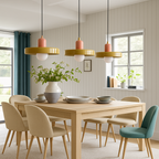 Lampada da Soffitto Sospesa con Tre Paralumi in Vetro | Portalampada G9