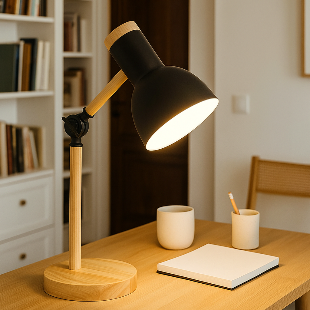 Lampada da Tavolo Nordica in Legno | Illuminazione per Interni