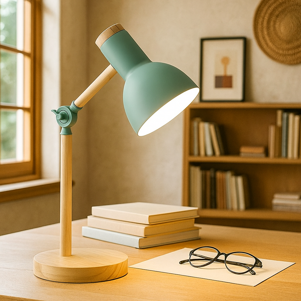 Lampada da Tavolo Nordica in Legno | Illuminazione per Interni