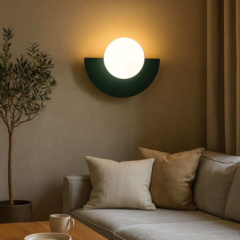 Lámpara de Pared Semicircular | Iluminación Vintage para Pasillo