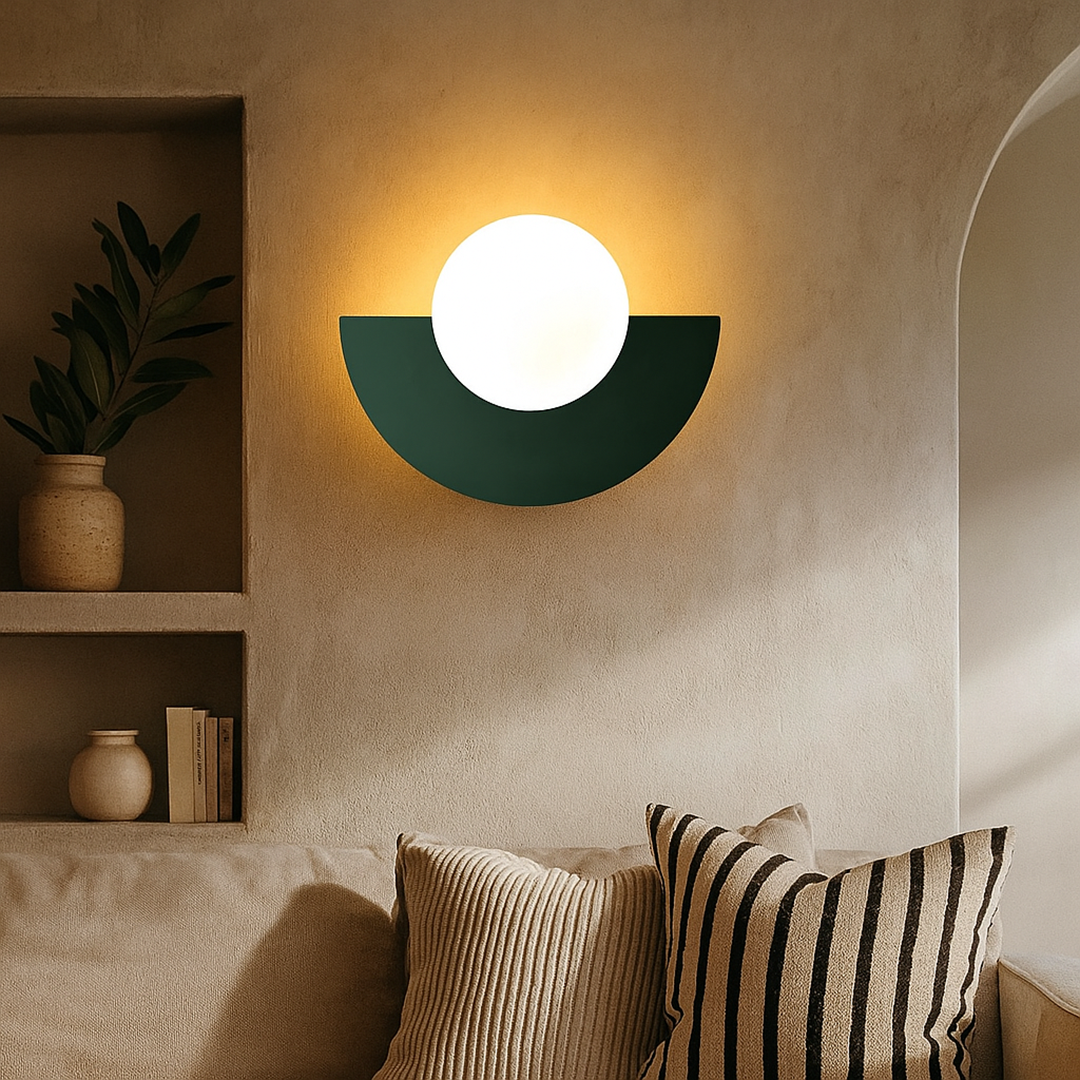 Lámpara de Pared Semicircular | Iluminación Vintage para Pasillo