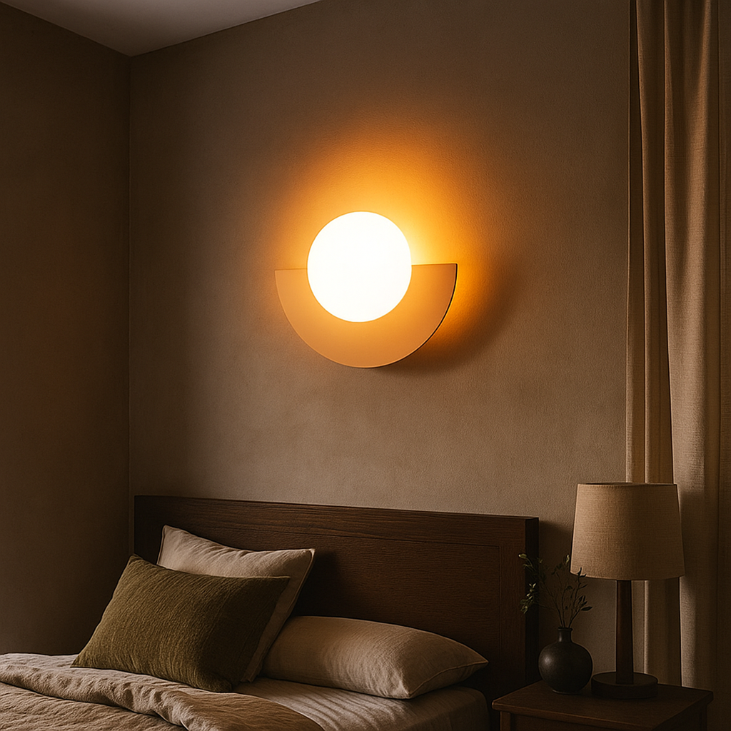 Lámpara de Pared Semicircular | Iluminación Vintage para Pasillo