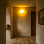 Lámpara de Pared Semicircular | Iluminación Vintage para Pasillo