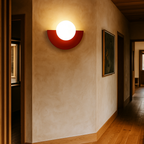 Lámpara de Pared Semicircular | Iluminación Vintage para Pasillo