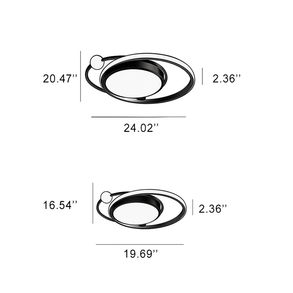 Nordische LED-Deckenleuchte | Rundes Fenster
