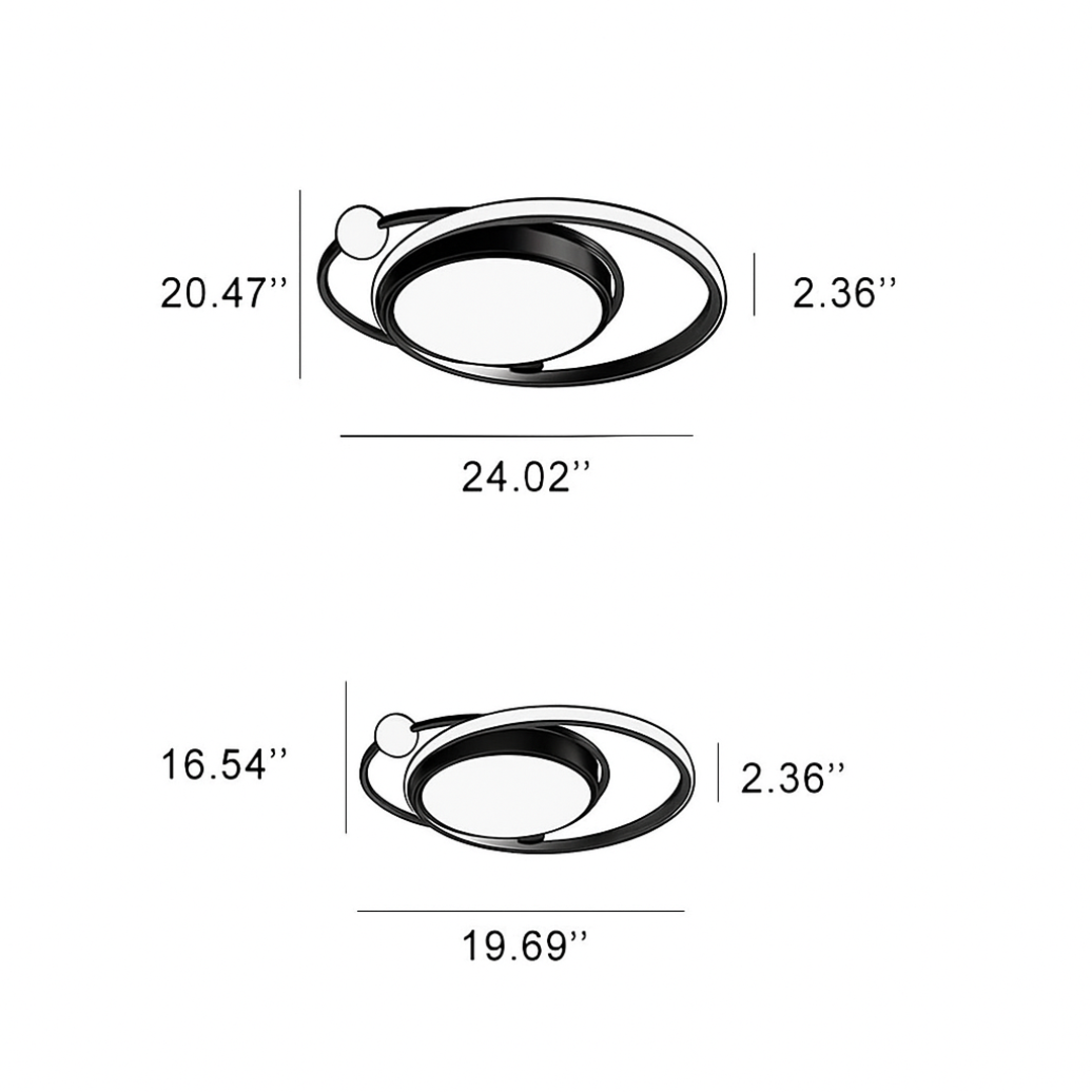 Nordische LED-Deckenleuchte | Rundes Fenster