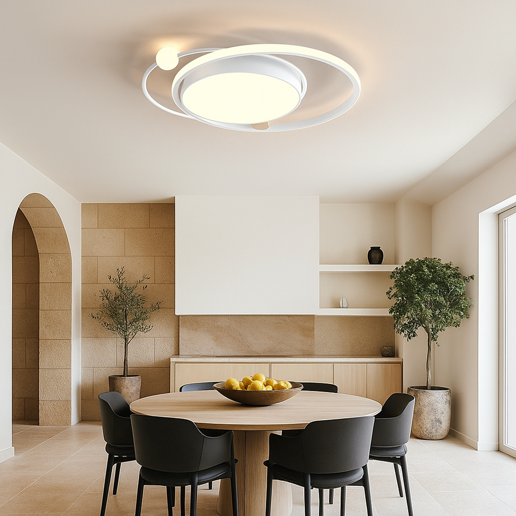 Nordische LED-Deckenleuchte | Rundes Fenster