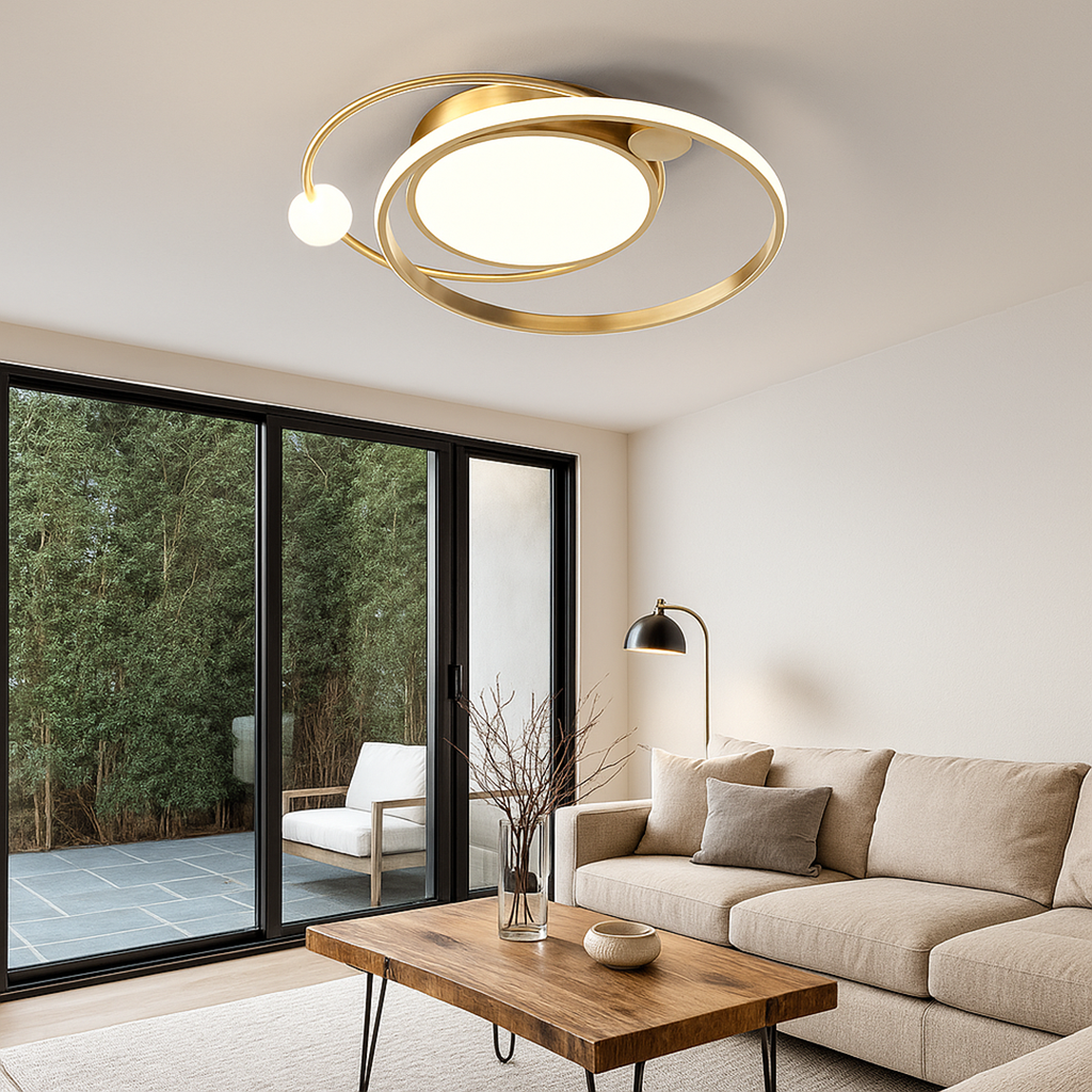 Nordische LED-Deckenleuchte | Rundes Fenster