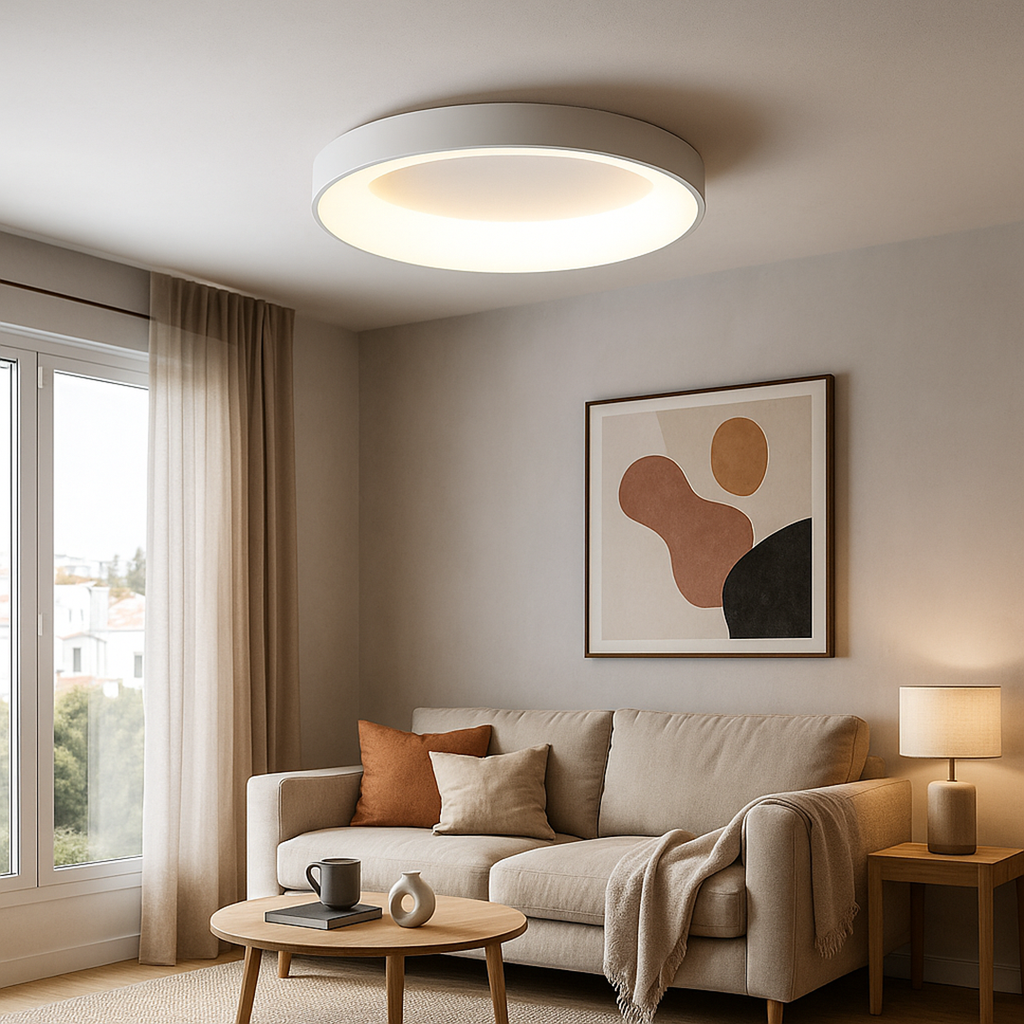 Lámpara de Techo Redonda | Iluminación Suave para Hogar