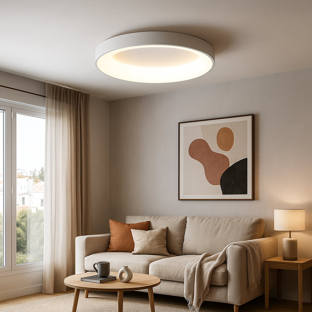 Lámpara de Techo Redonda | Iluminación Suave para Hogar
