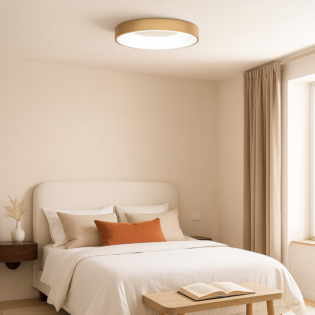 Lámpara de Techo Redonda | Iluminación Suave para Hogar