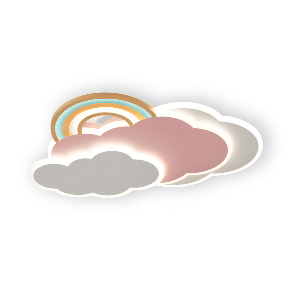 Lámpara de Techo LED Nube y Arcoíris para Habitación Infantil | Colorida