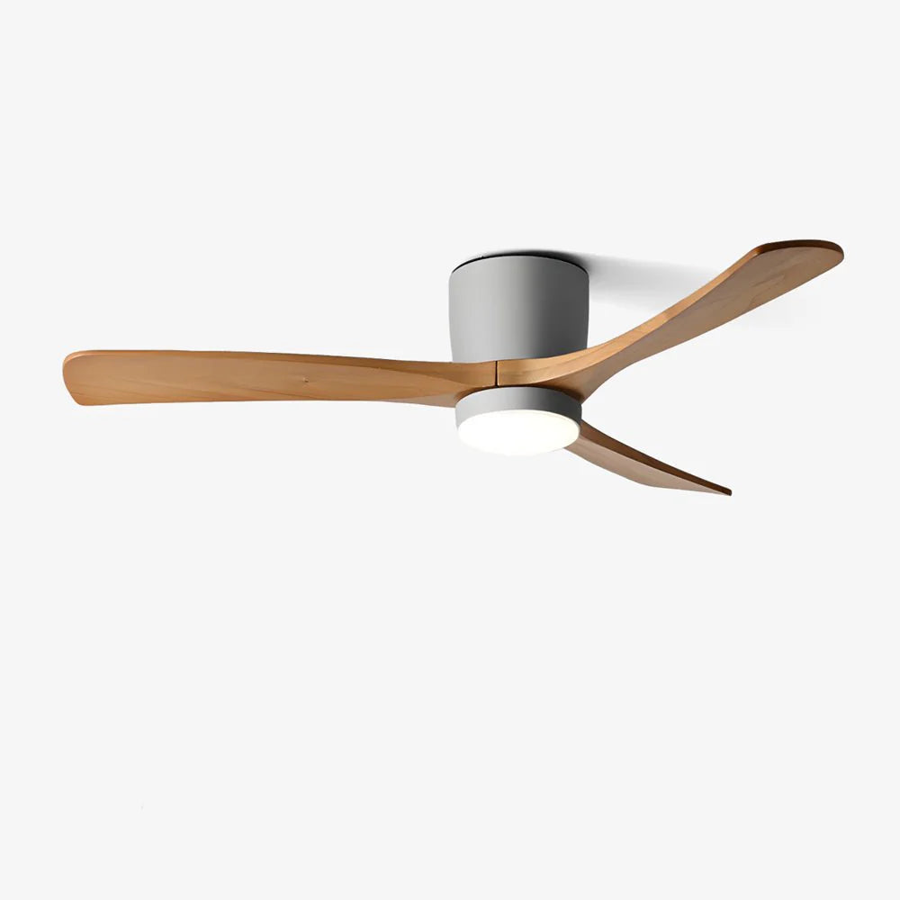 Modern Ceiling Fan with Wooden Lighting