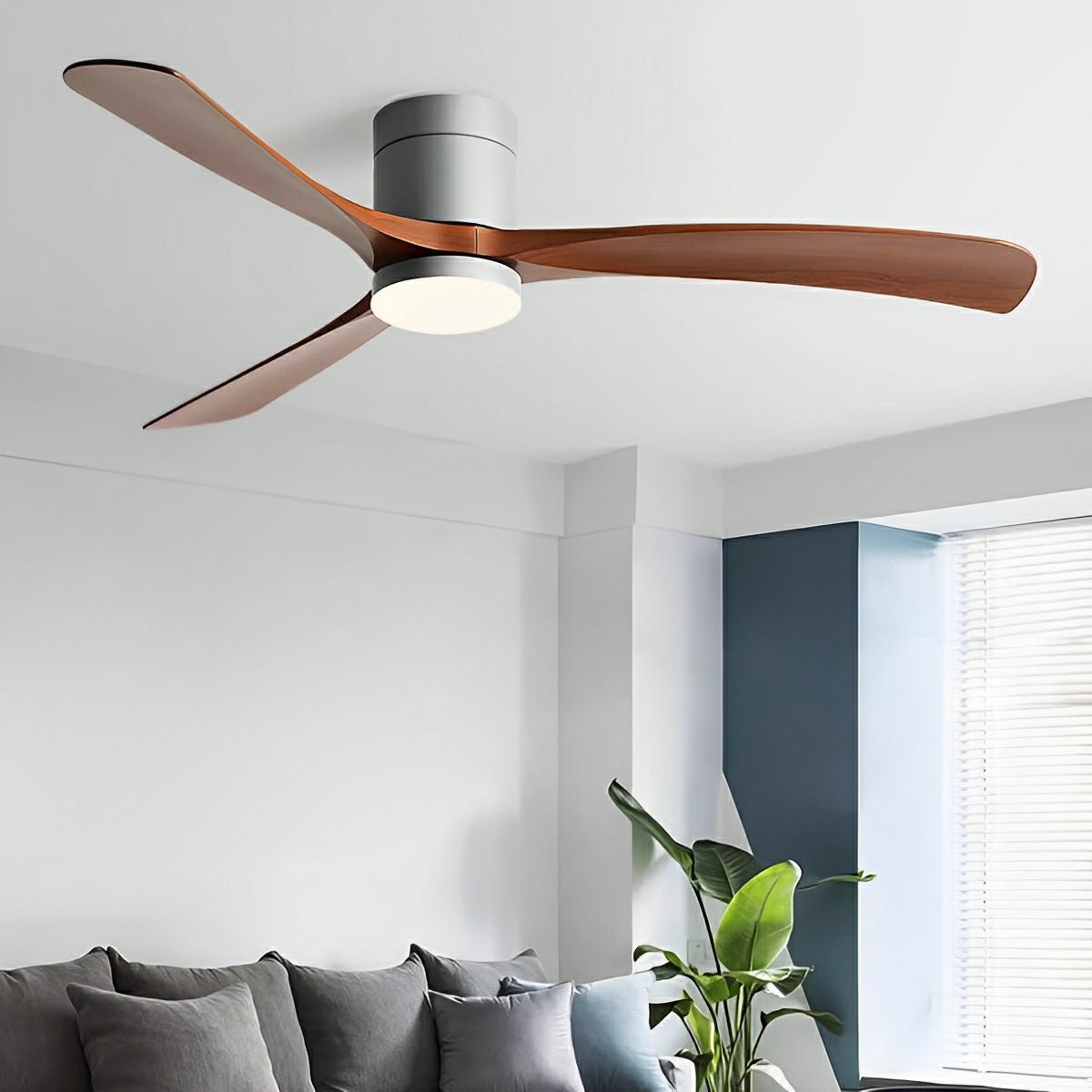Ventilador de Techo con LED – Comodidad Silenciosa y Luz Moderna