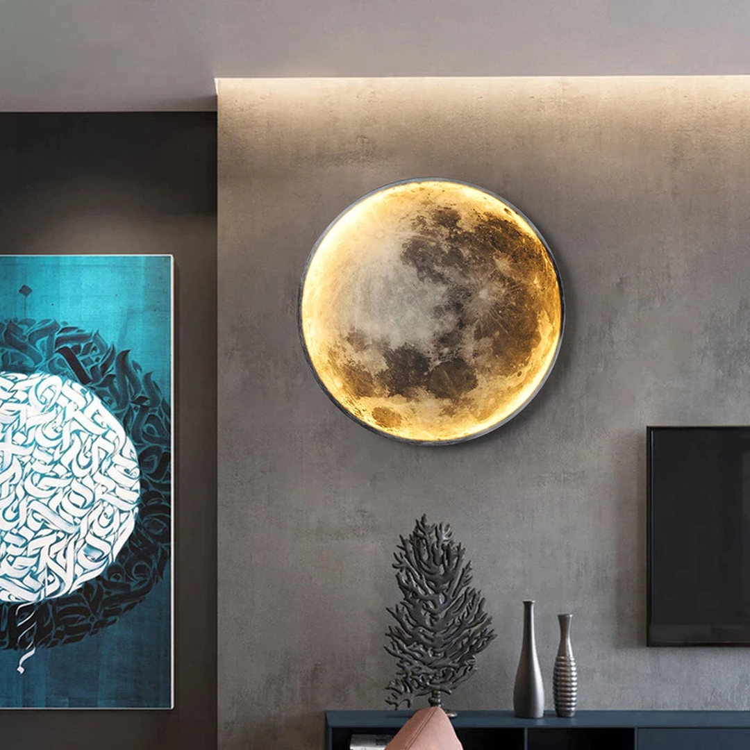 Wall Lamp in the Shape of a Moon | Round