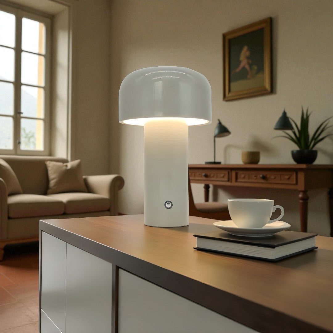 Lámpara De Mesa Estilo Hongo | Recargable