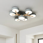 Lámpara De Techo Redonda De Madera | Moderna