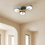 Lámpara De Techo Redonda De Madera | Moderna