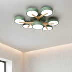 Lámpara De Techo Redonda De Madera | Moderna