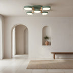 Lámpara De Techo Redonda De Madera | Moderna