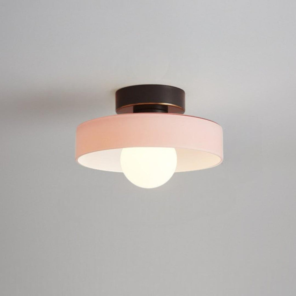 Bauhaus Ceiling Lamp in Glass and Copper | Modern