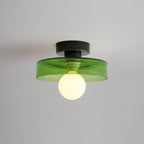 Bauhaus Ceiling Lamp in Glass and Copper | Modern