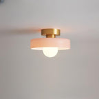 Bauhaus Ceiling Lamp in Glass and Copper | Modern