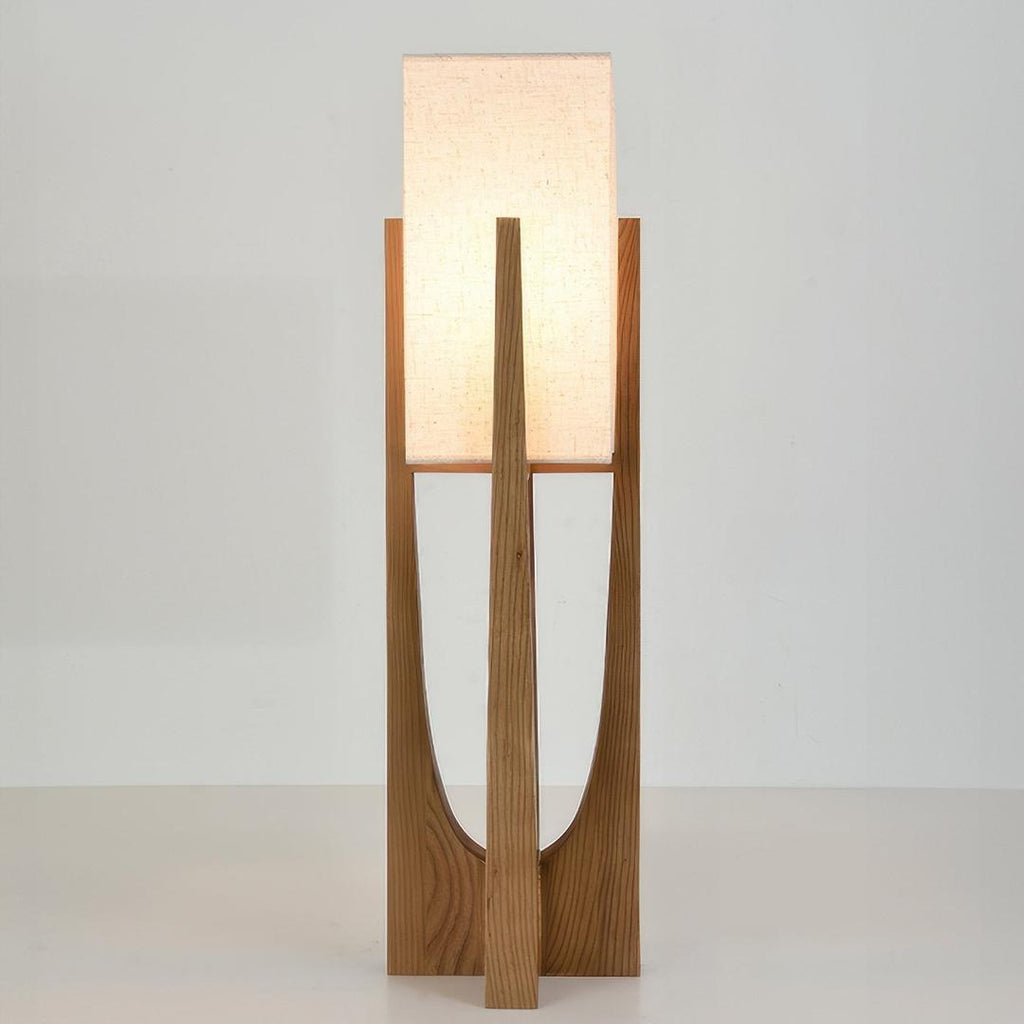 Wabi-Sabi Wooden Floor Lamp | Japanese Style