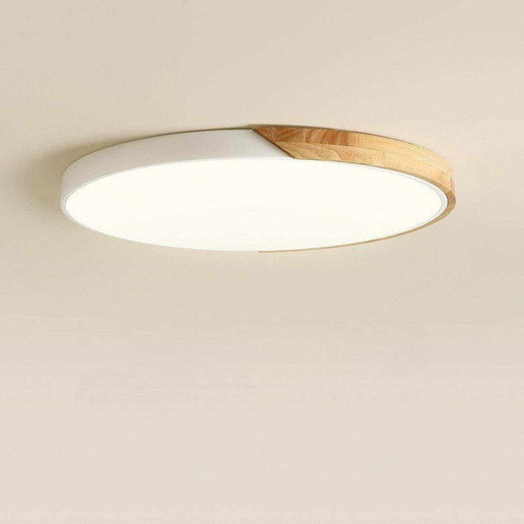 Nordic Wooden Ceiling Lamp | Round Shape