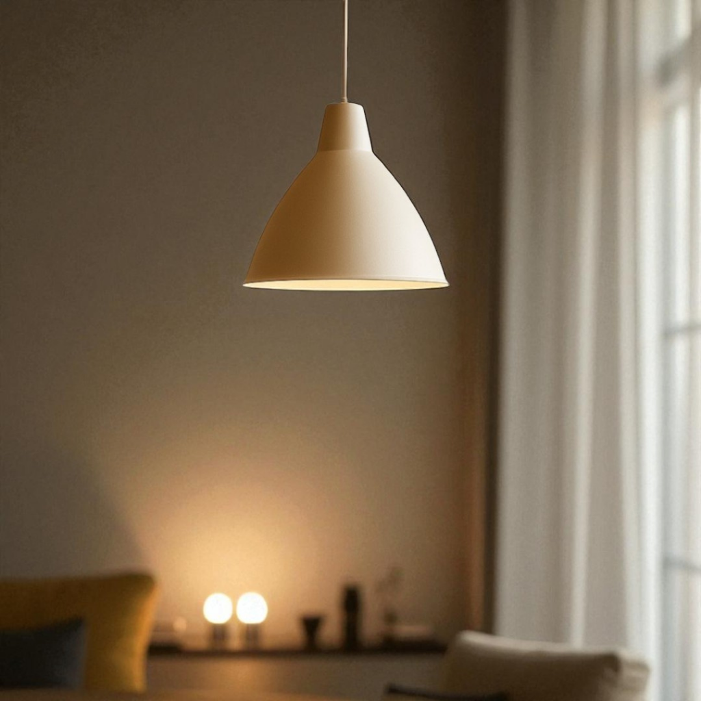 Lámpara Colgante Retro de Metal Redonda en Color Cobre