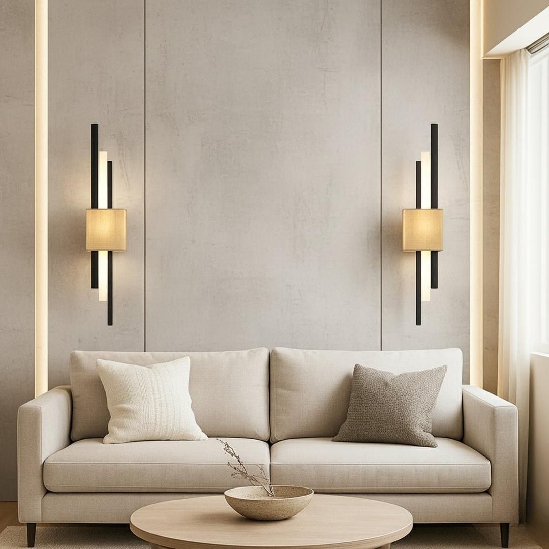 Iron and Acrylic Wall Lamp for Ambient Lighting | For Living Room