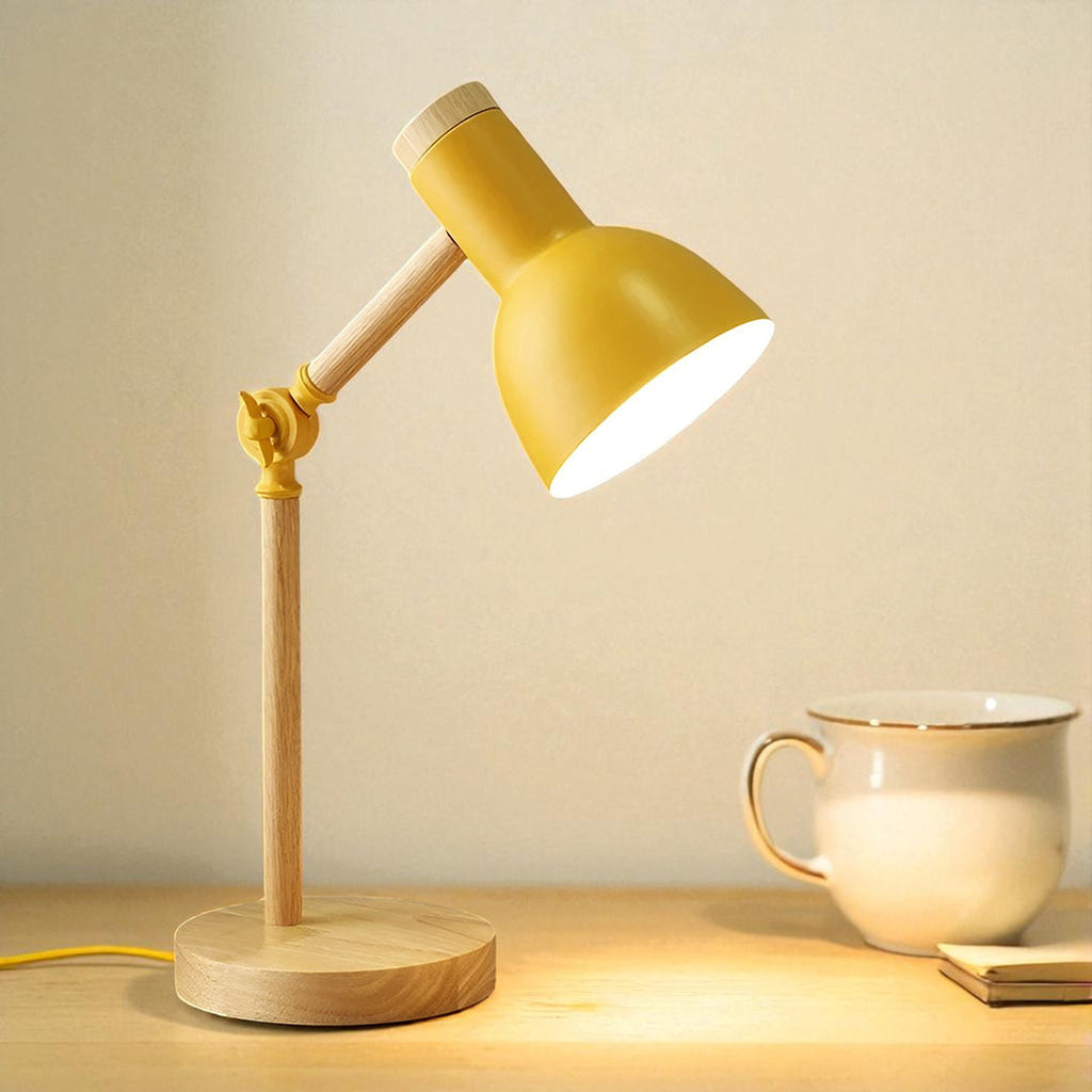 Lámpara de Mesa de Madera Teñida | Iluminación LED