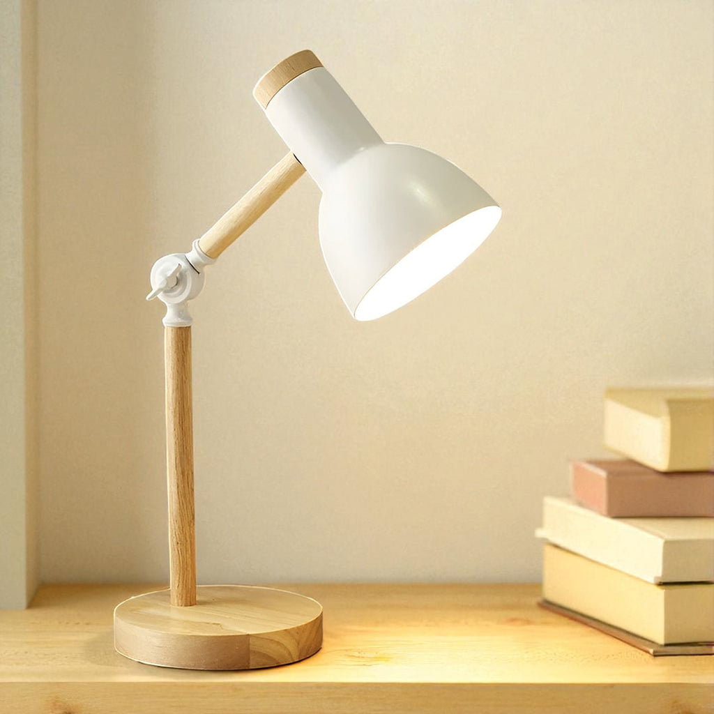 Lámpara de Mesa de Madera Teñida | Iluminación LED