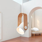 Foco Colgante Decorativo Escandinavo | Madera Metal