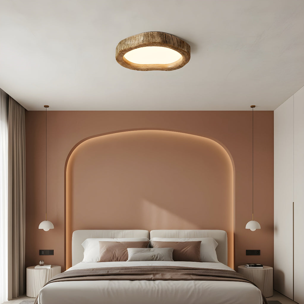 Lámpara de Techo para Dormitorio con Marco de Madera | de Diseño