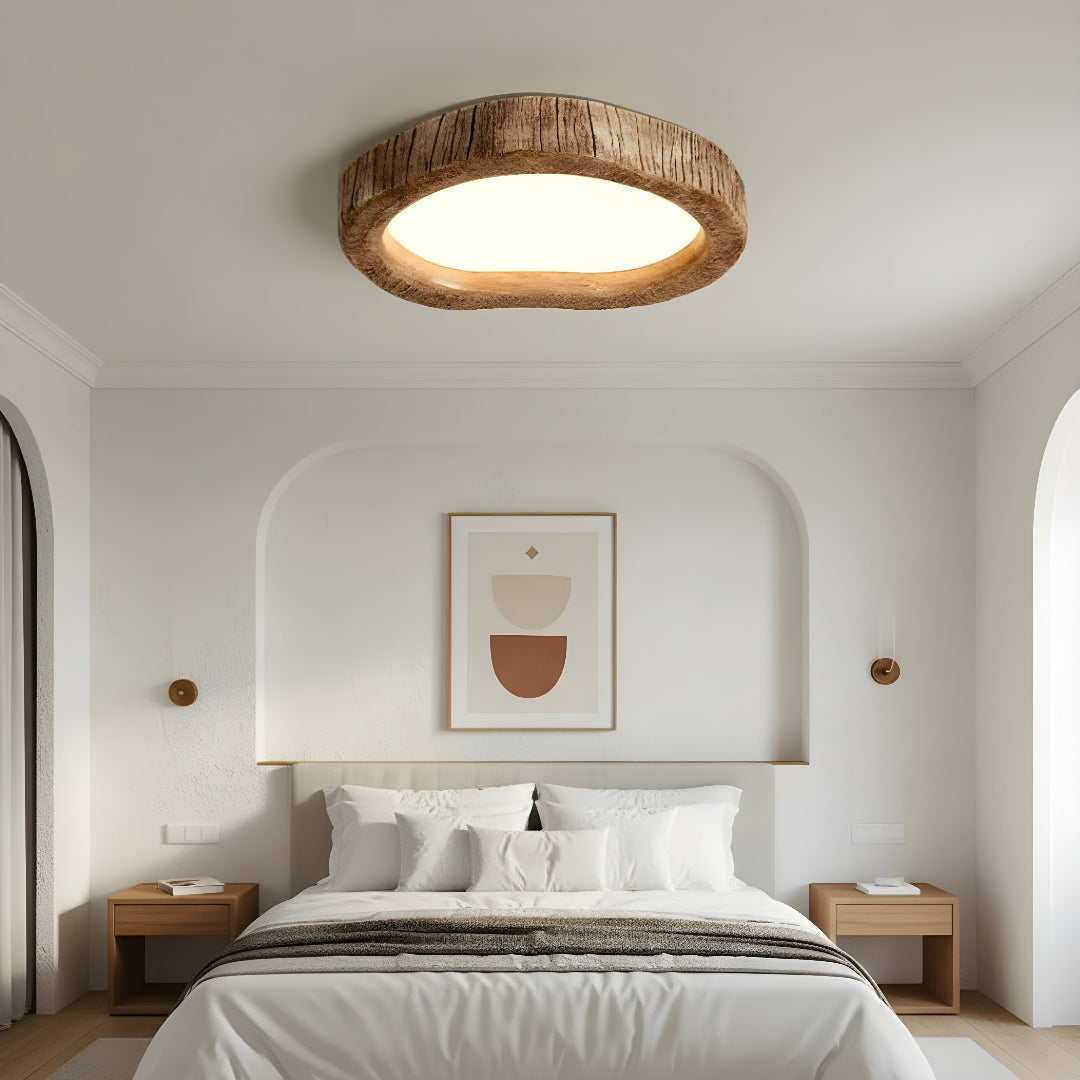 Lámpara de Techo para Dormitorio con Marco de Madera | de Diseño