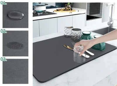 Alfombrilla Absorbente de Microfibra para Secado de Platos