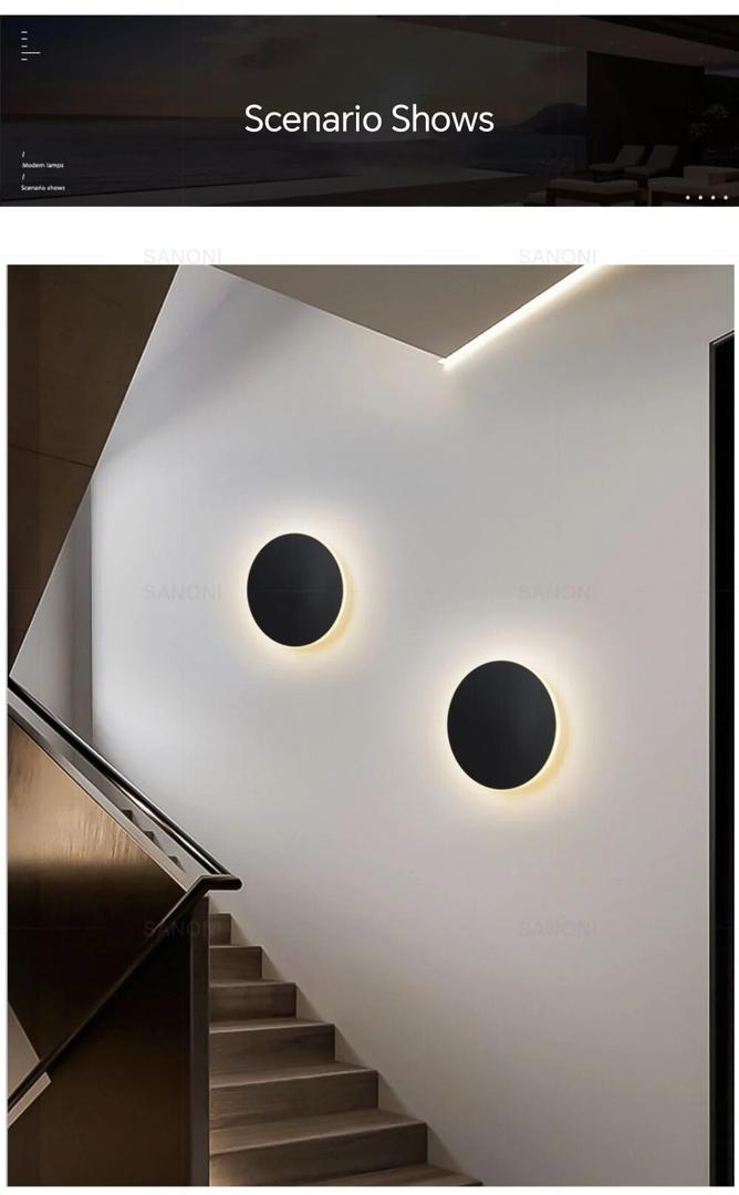 Lámpara de Pared LED Redonda Elegante | Interior Moderno