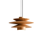 Lámpara Colgante de Madera de Rubberwood | Estilo Costero Moderno