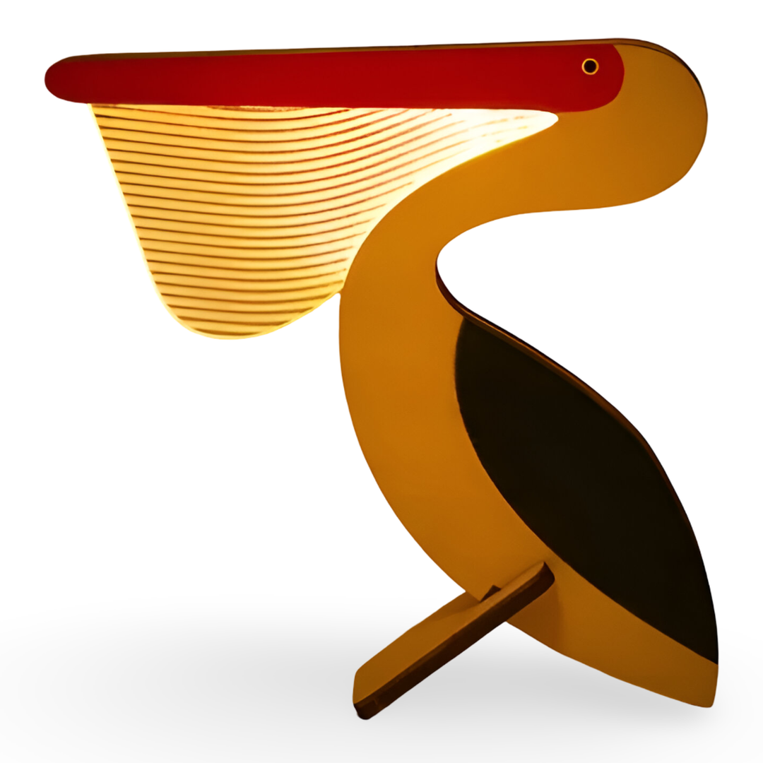 Lámpara de Mesa LED de Madera y Acrílico | Diseño Animal