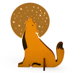 Lámpara de Mesa LED de Madera y Acrílico | Diseño Animal