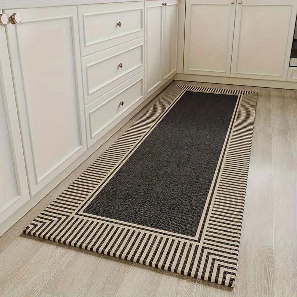 Alfombra Suave para Cocina con Diseño de Rayas de Cebra