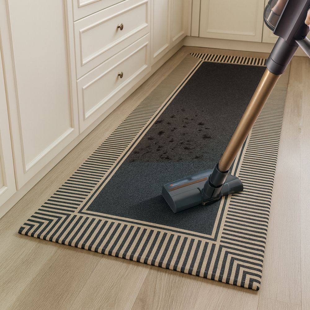 Weicher Küchenläufer mit Zebrasteifen-Design