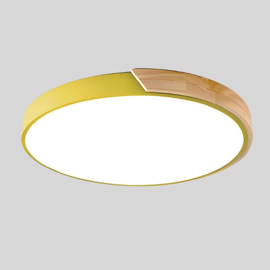Round Wooden Ceiling Lamp | Nordic Style