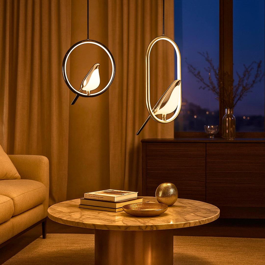 Lámpara De Techo Pájaro De Diseño Moderno | LED