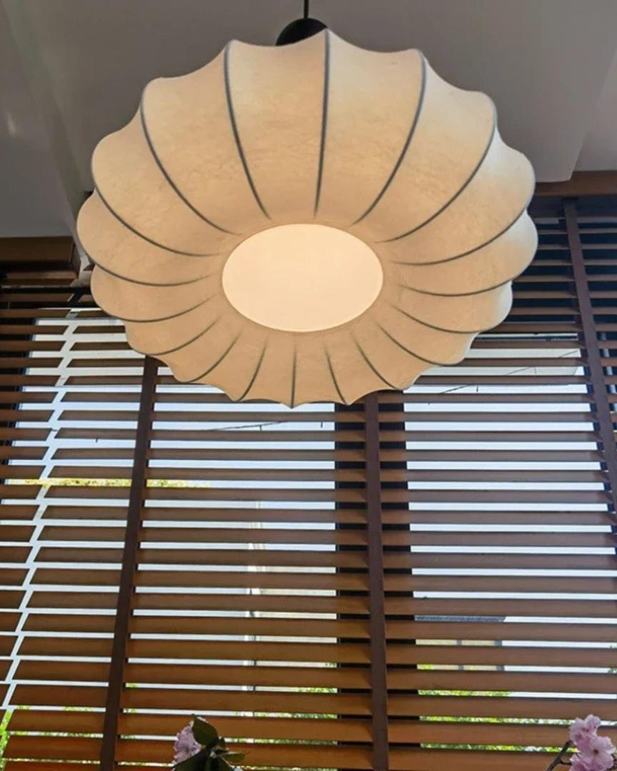 Lámpara Colgante LED de Seda Tricolor | Regulable