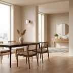 Lámpara de Pared Wabi-Sabi de Madera de Nogal y Metal para Hogar | Estilo Diseño